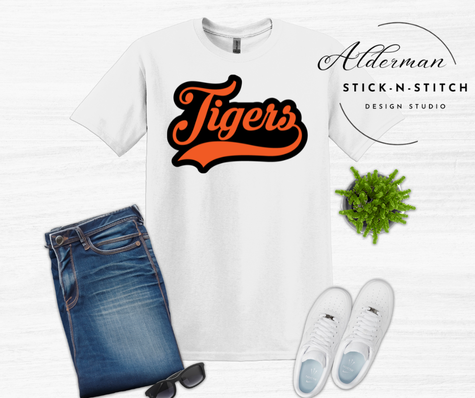 Tiger Baseball Swoosh