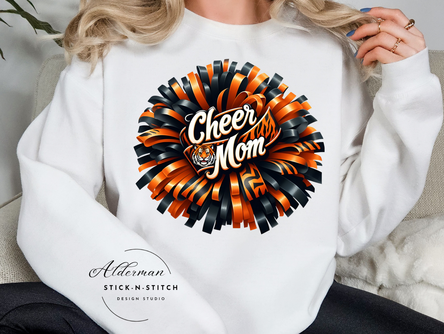 Tiger Cheer Mom on Pom-Pom